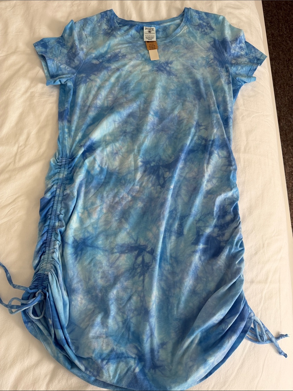 PINK Victoria's Secret Blue Tie-Dye Tee